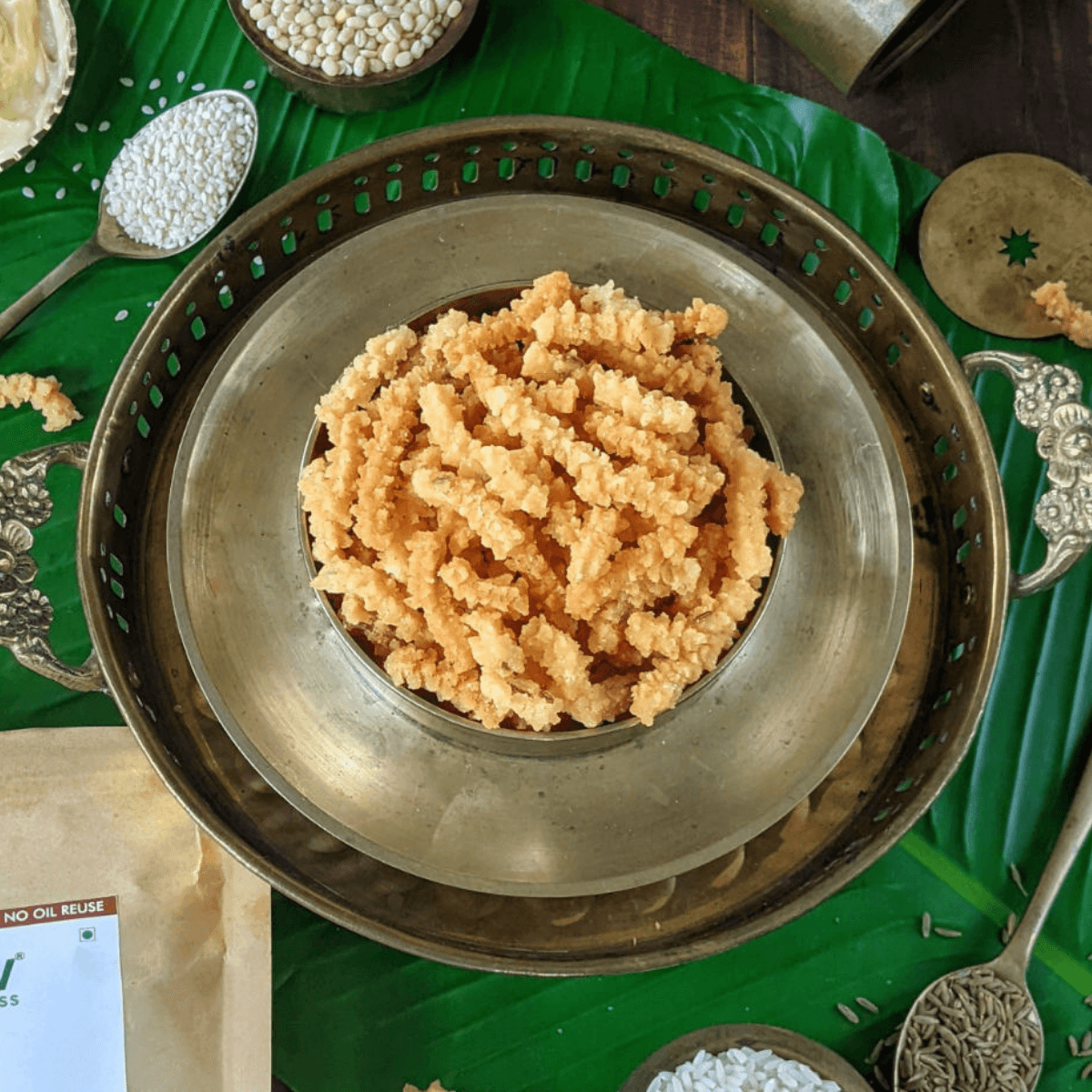Homemade Butter Murukku | Made With Cold Pressed Single Use Groundnut Oil - 150g