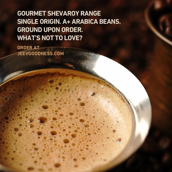 Gourmet South Indian Coffee | Freshly Ground Upon Order | Shevaroy Range Single Origin | 200g