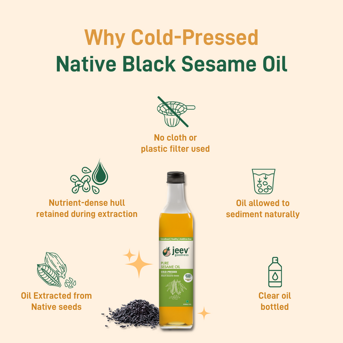 Cold-Pressed Sesame Oil | Black Sesame Seeds