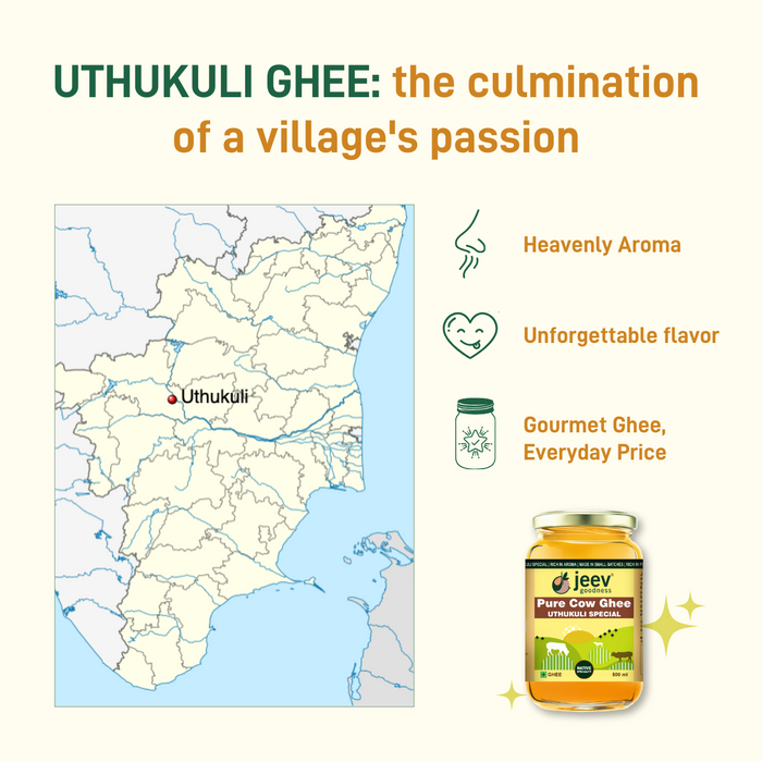 Uthukuli Special Cow Ghee | Tastes & Smells Heavenly | Freshly Made | 500ml