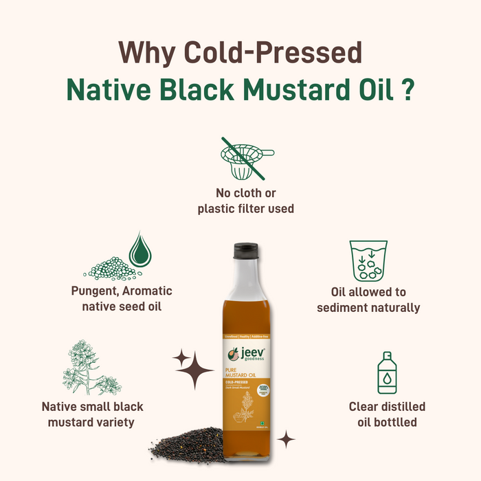 Cold-Pressed Mustard Oil | Small Mustard Seeds