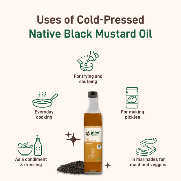 Cold-Pressed Mustard Oil | Small Mustard Seeds