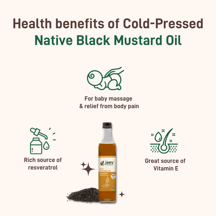 Cold-Pressed Mustard Oil | Small Mustard Seeds