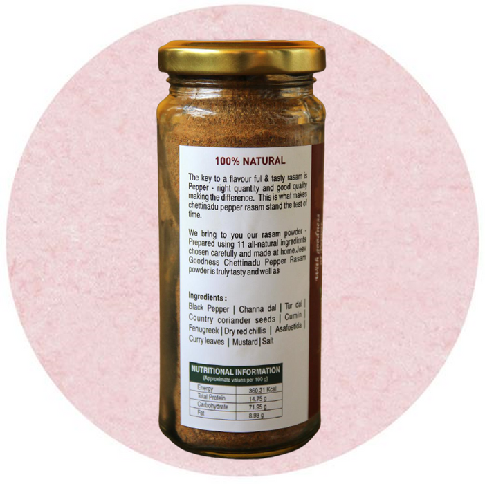 Chettinadu Pepper Rasam Powder | 11 Ingredients